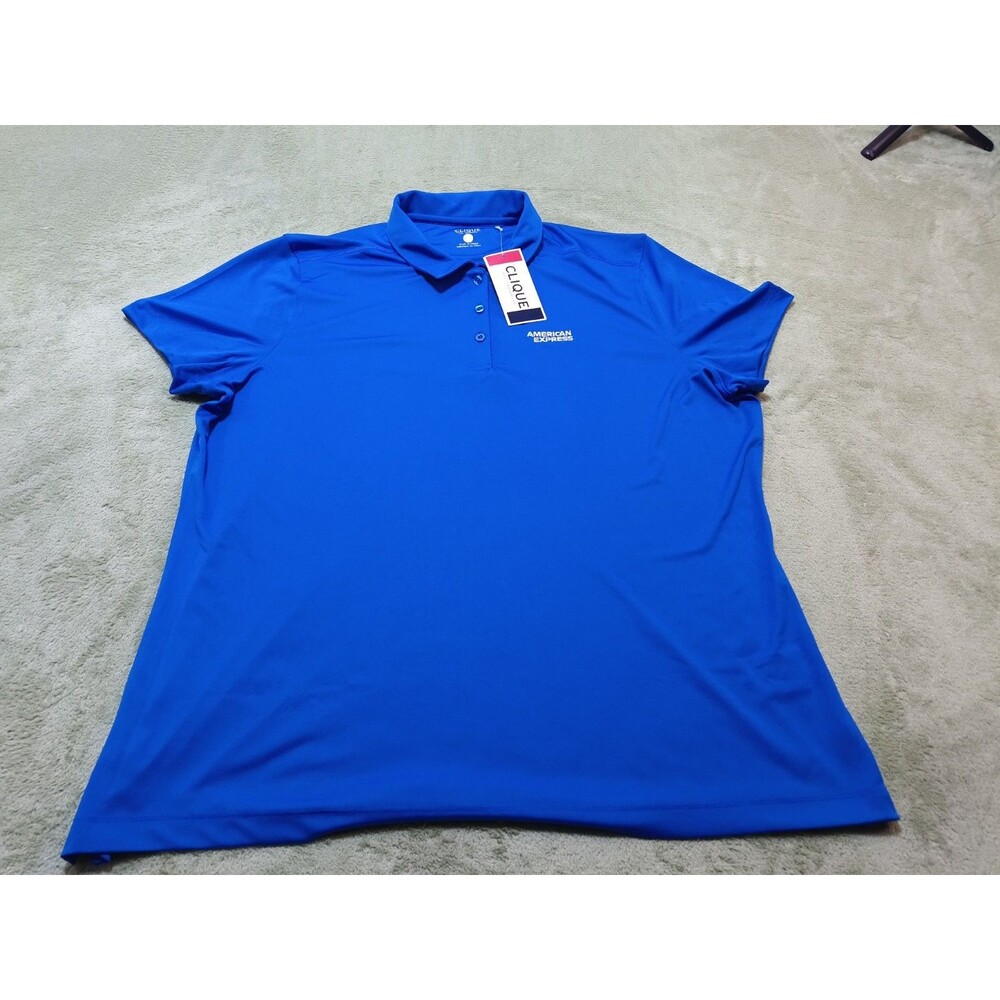 Clique American Express Polo Women 3XL Blue Parma Tech Jersey NWT LQK00036